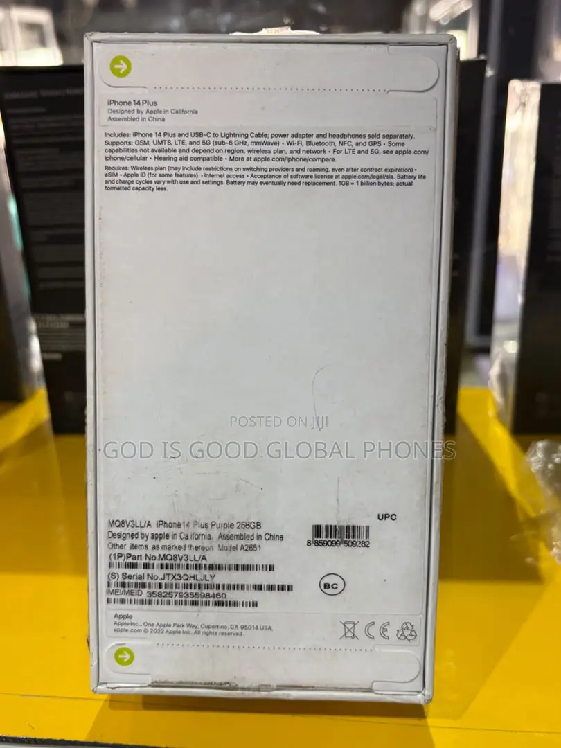 New Apple iPhone 14 Plus 256 GB Purple