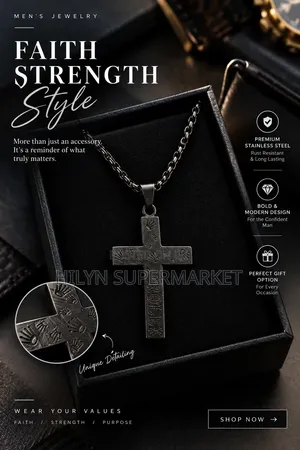 Black Cross Necklace