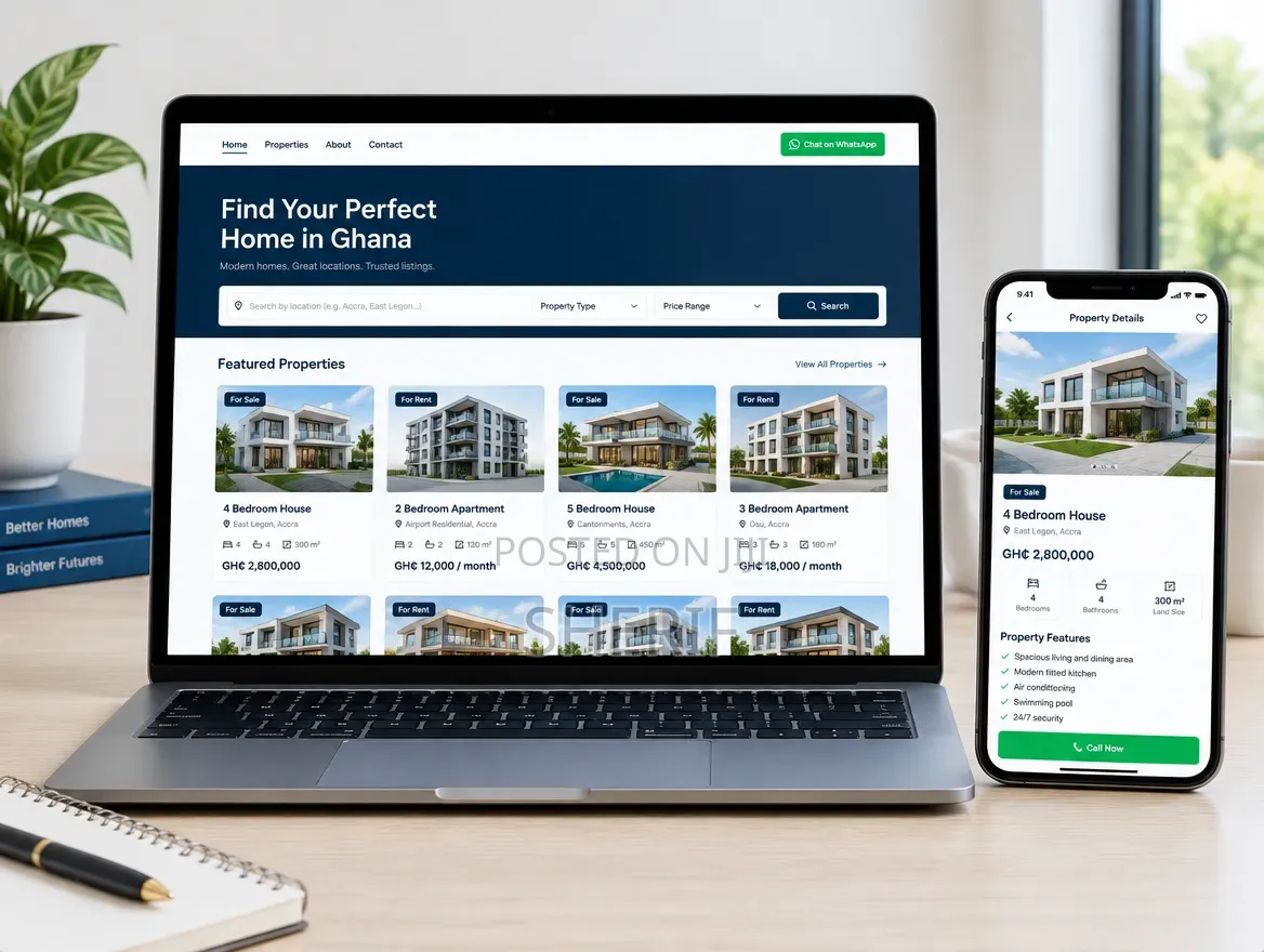 Real Estate Website for Agents & Property Sellers | Accra