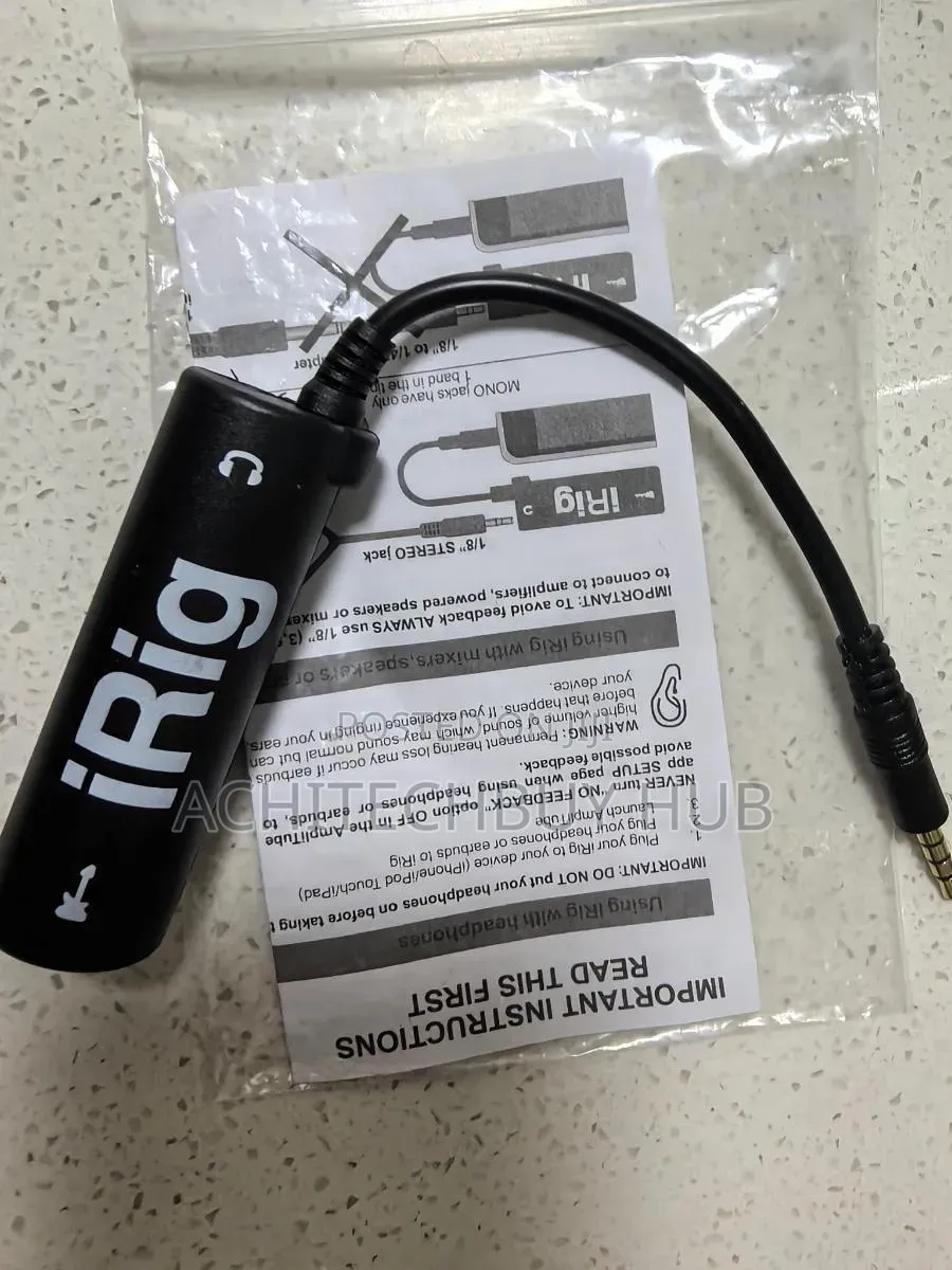 iRig 3.5mm Guitar Audio Adapter for Android, iPhone Live Streaming