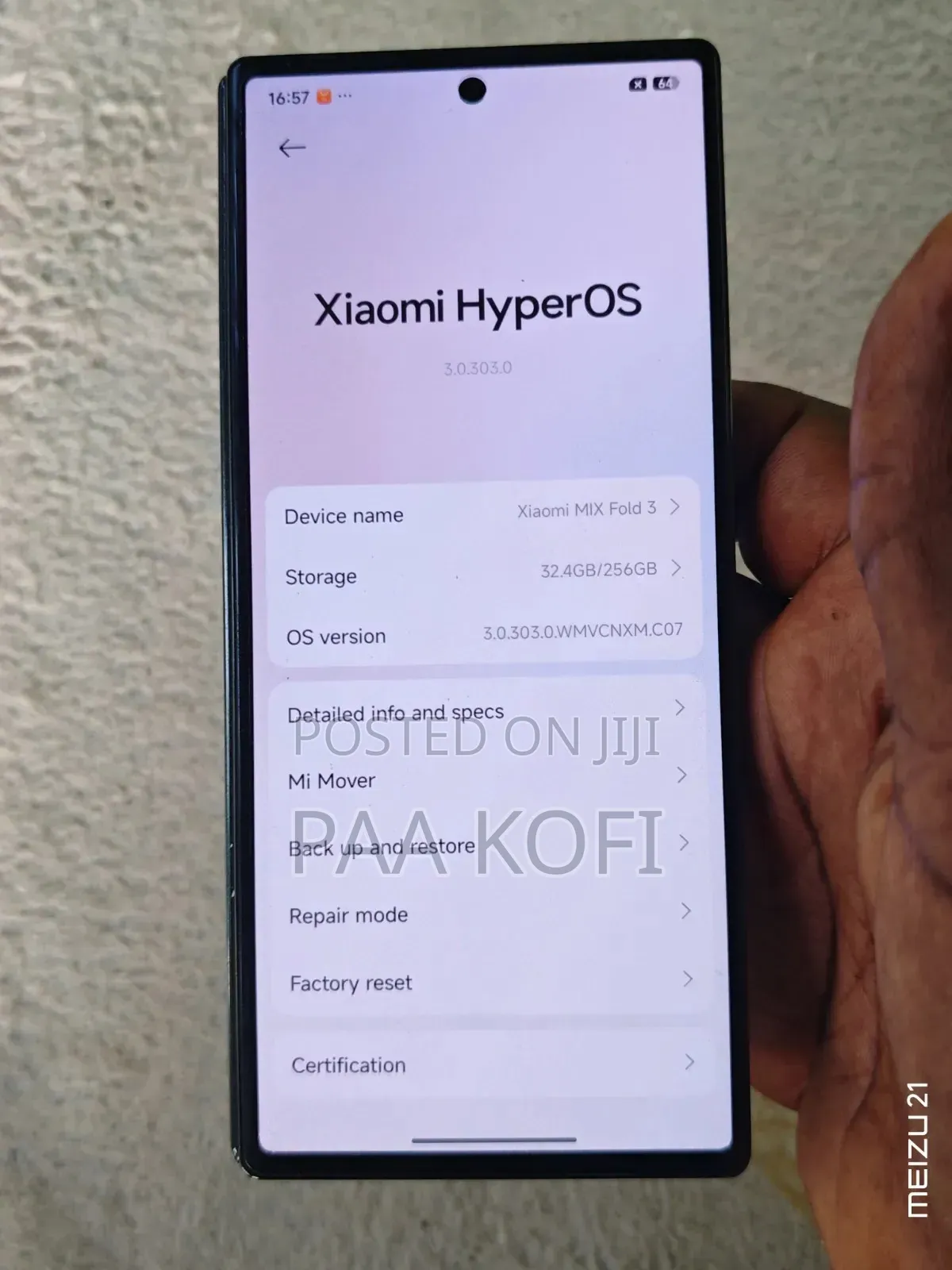 Xiaomi Mix Fold 3 256 GB Black