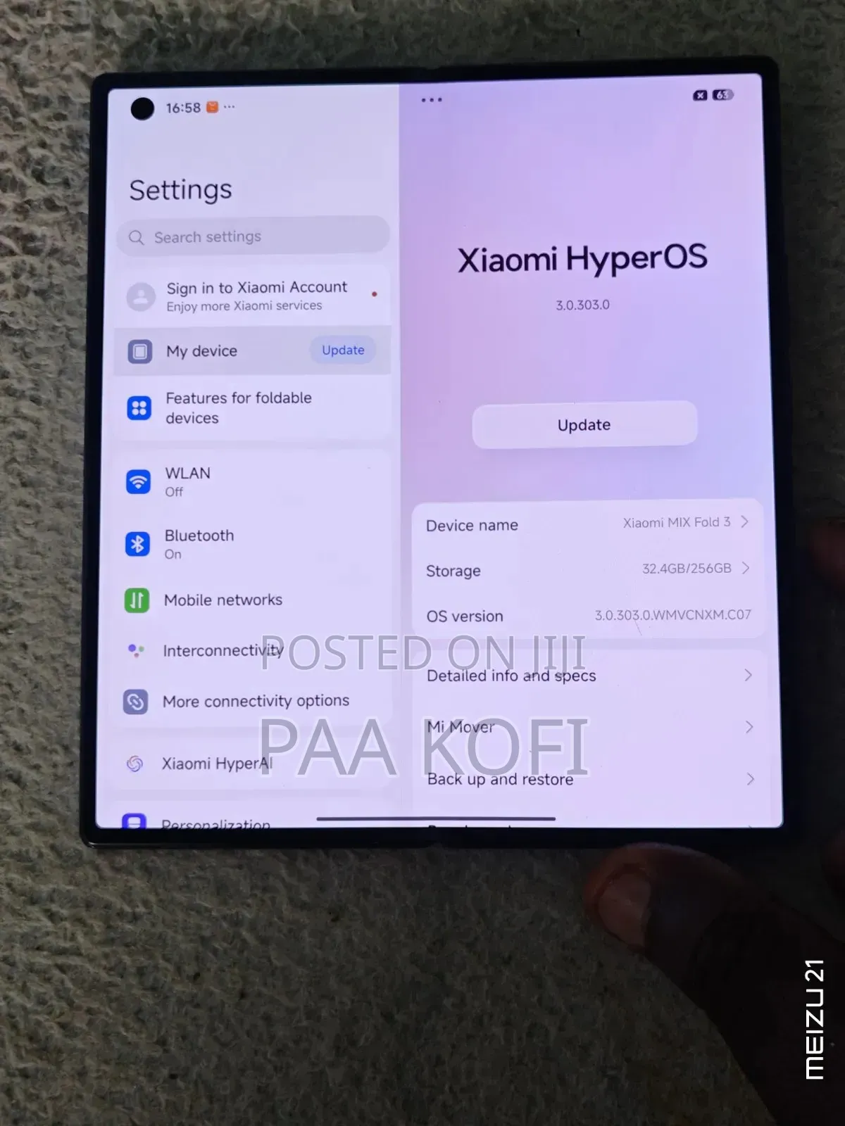 Xiaomi Mix Fold 3 256 GB Black