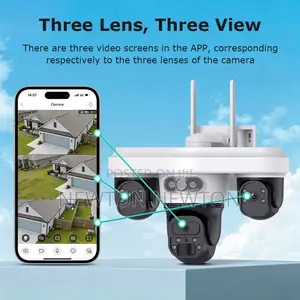 UBOX Triple Lense 4g Solar CCTV Camera