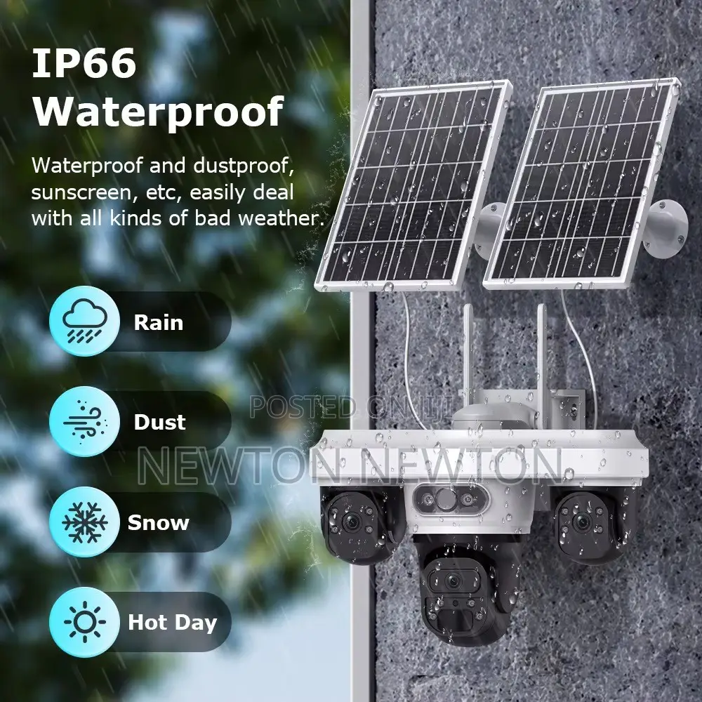 UBOX Triple Lense 4g Solar CCTV Camera