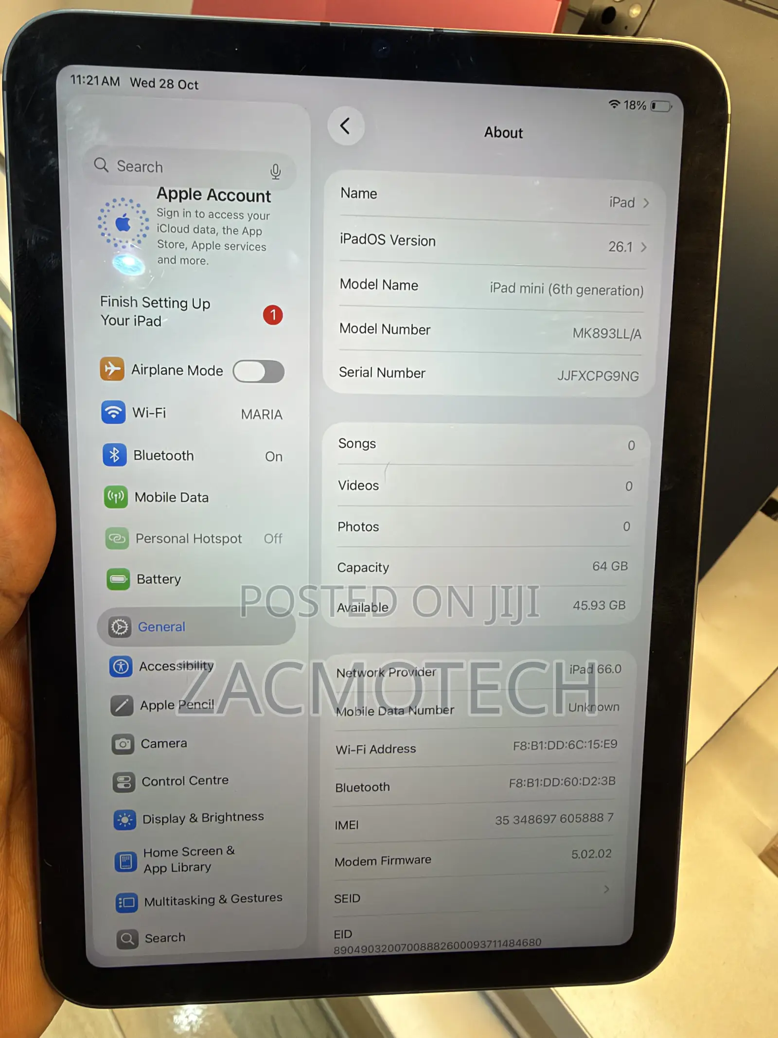 Apple iPad mini 6 64 GB Gray