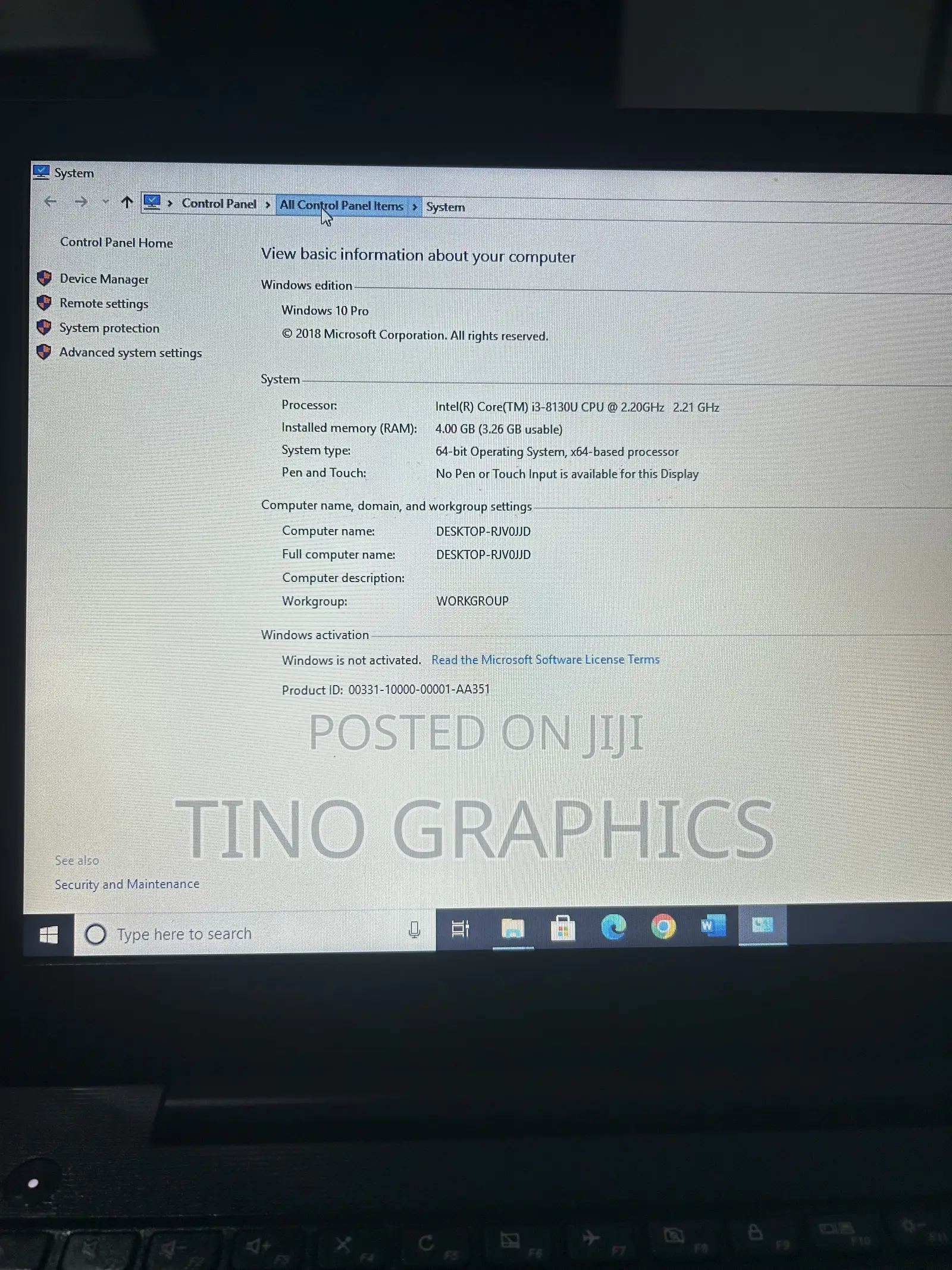 Laptop Lenovo V130 4GB Intel Core i3 HDD 500GB