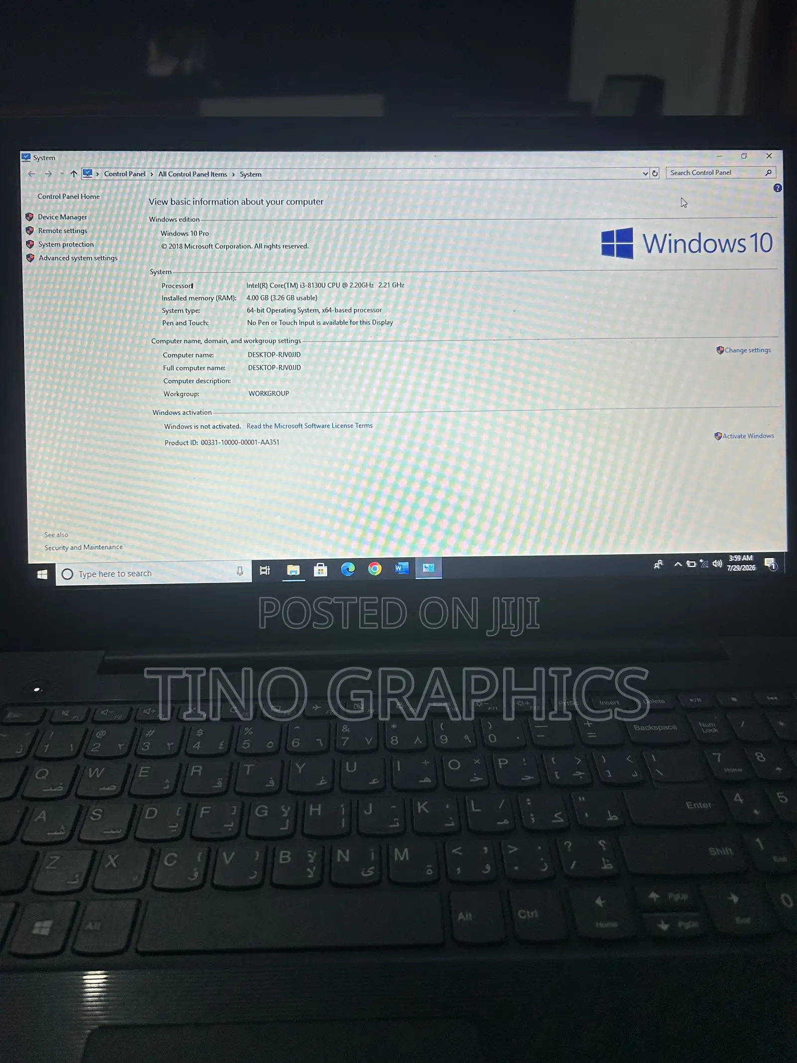 Laptop Lenovo V130 4GB Intel Core i3 HDD 500GB