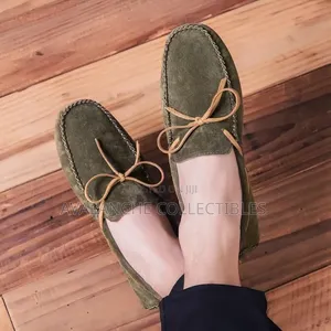 Geox Army Green Suede Loafers Size 42