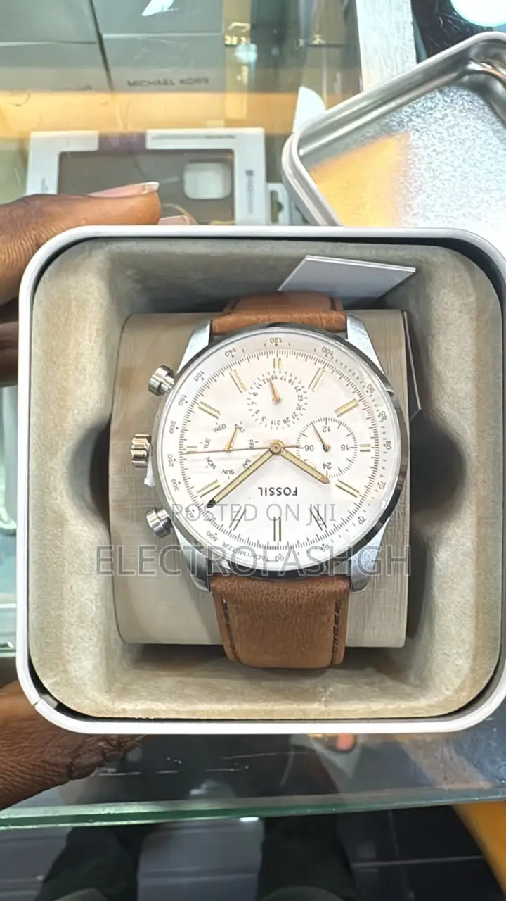 FOSSIL Men's Sullivan 44mm Multifunction Brown Leather Watc