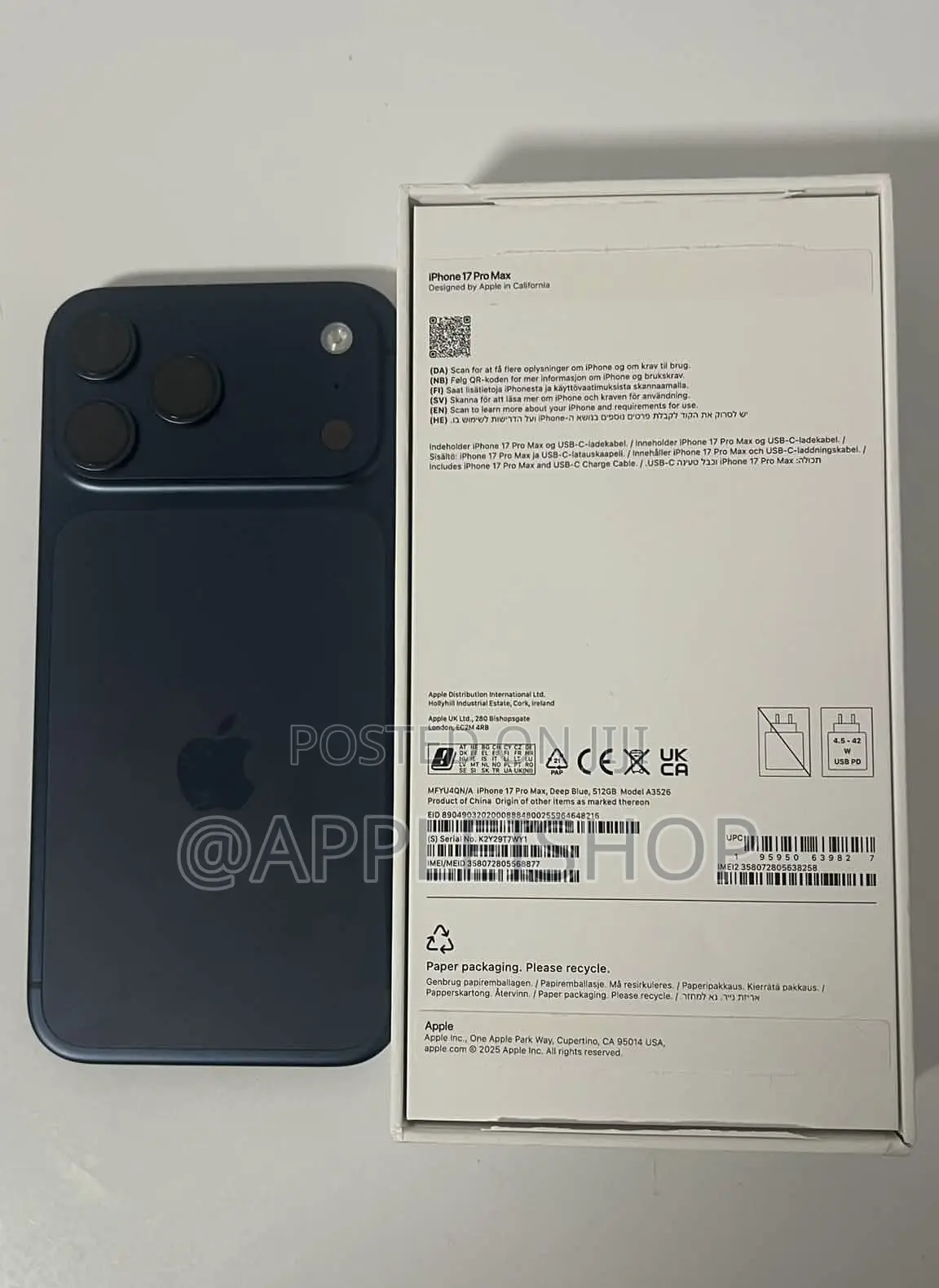 Apple iPhone 17 Pro Max 512 GB Blue