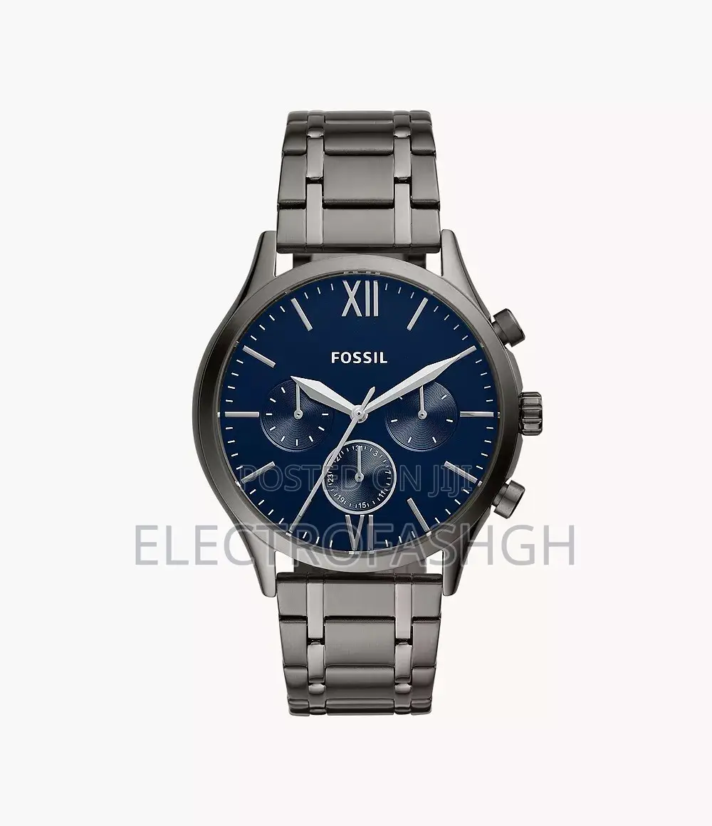 FOSSIL Men's Fenmore 44 Mm Multifunction Smoke Stainless Steel Watch