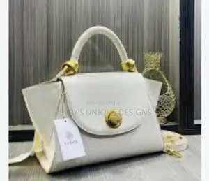 Luxury Versse Winged Leather Handbag With Crossbody Strap – Off-White