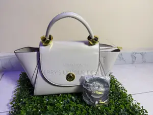 Luxury Versse Winged Leather Handbag With Crossbody Strap – Off-White