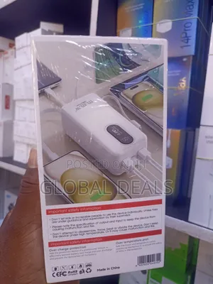 40000mAh Power Bank - PD 22.5W Fast Charging With 3 Built-in Cables