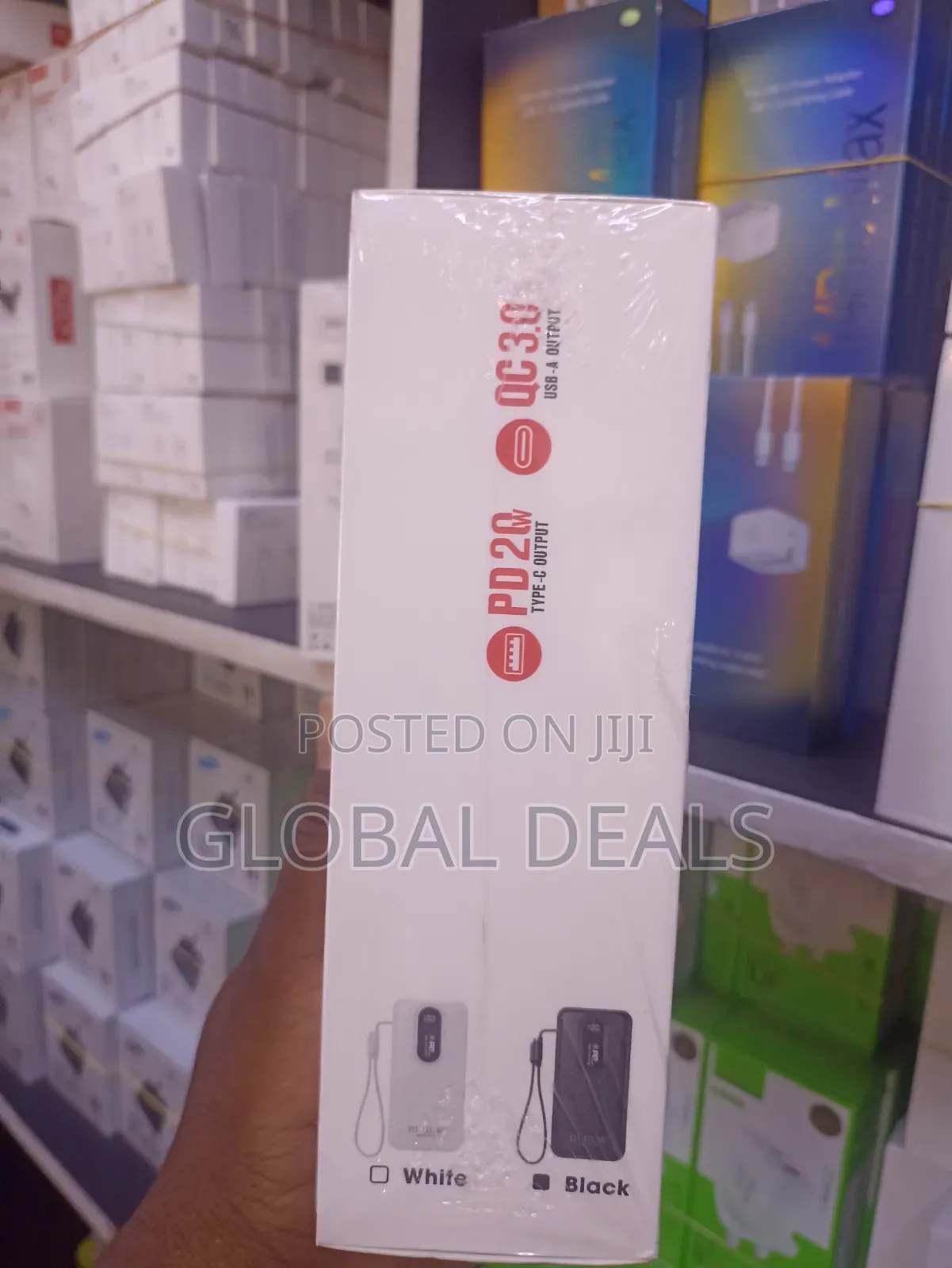 40000mAh Power Bank - PD 22.5W Fast Charging With 3 Built-in Cables