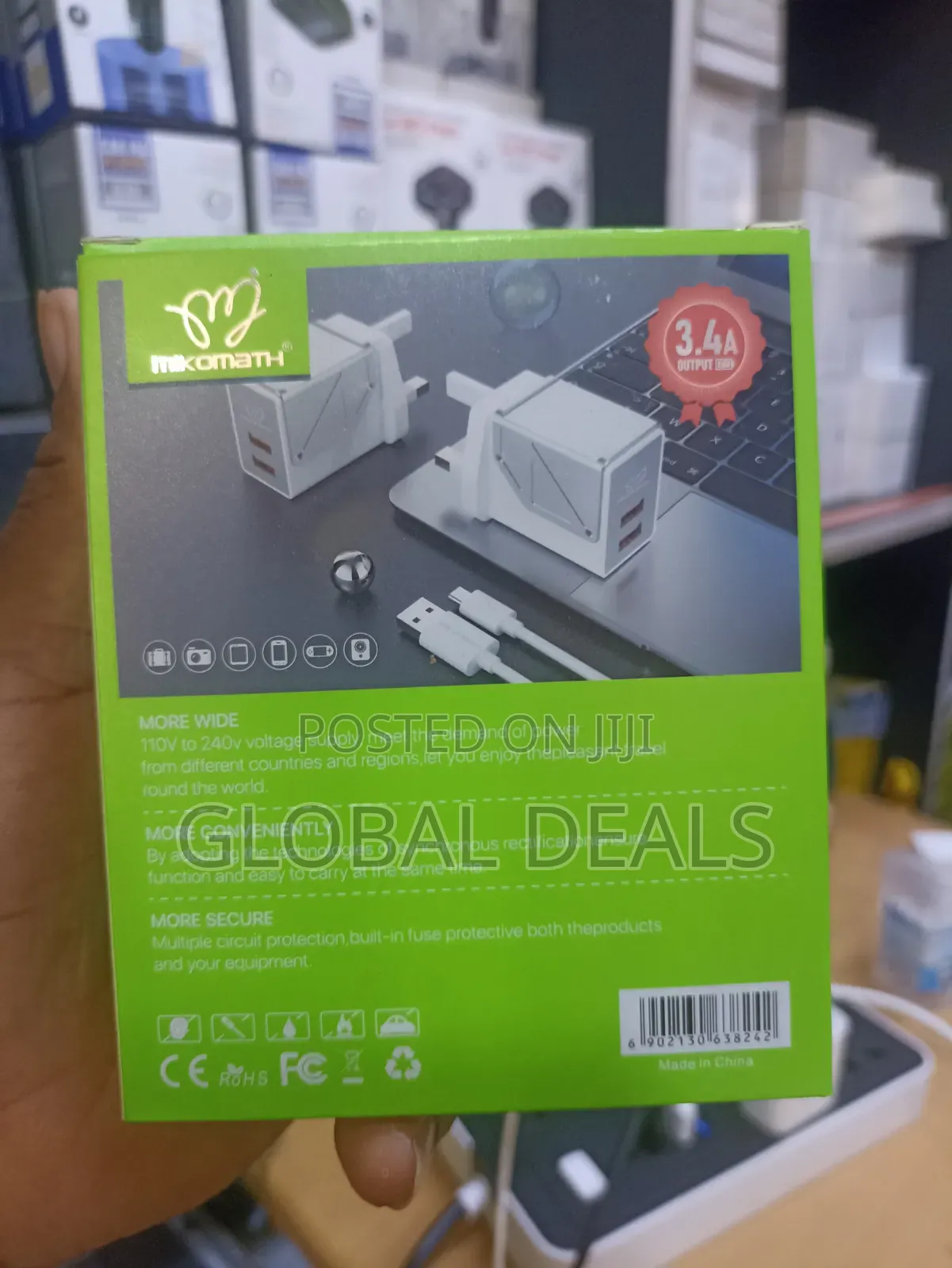 Super Fast Charger 3.4A - Qualcomm Quick Charge 3.0 Dual USB Adapter