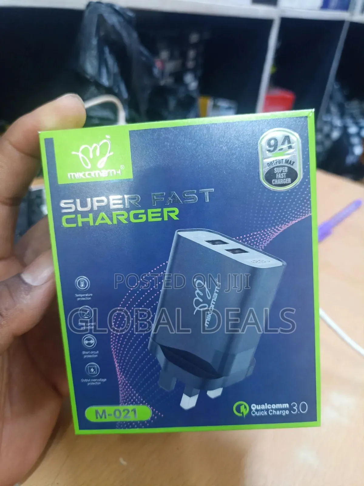 MIKOMATH M021 9A Super Fast Charger Dual USB Qualcomm Quick Charge 3.0