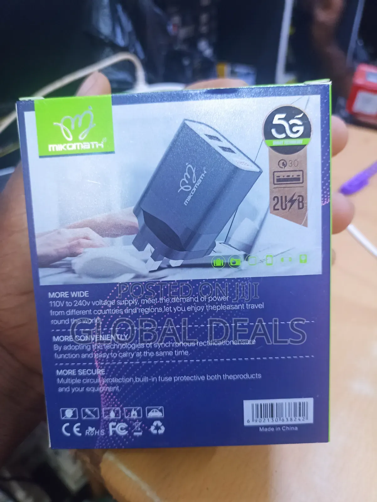 MIKOMATH M021 9A Super Fast Charger Dual USB Qualcomm Quick Charge 3.0