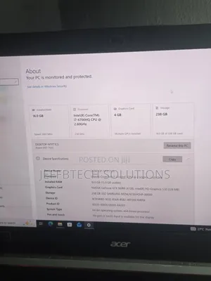 Laptop Acer AS5755 16GB Intel Core i7 SSD 256GB