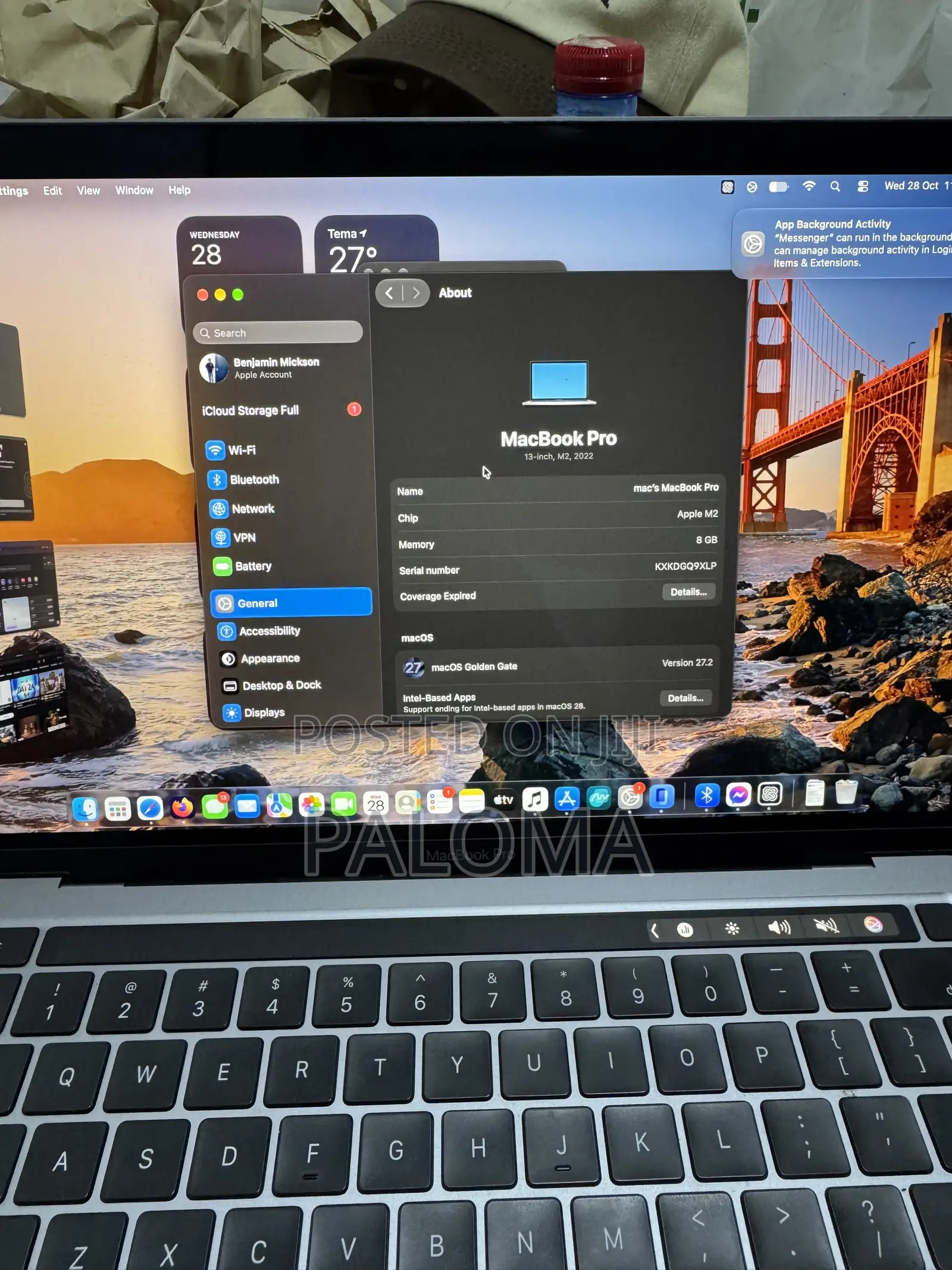 Laptop Apple MacBook Pro 2022 M2 8GB Apple M2 SSD 256GB
