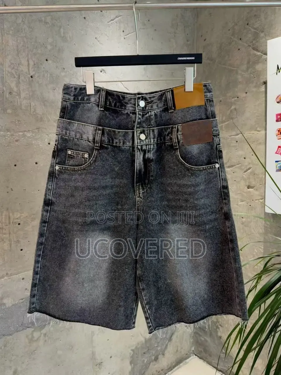 Men's Dark-Washed Retro Baggy Denim Jorts