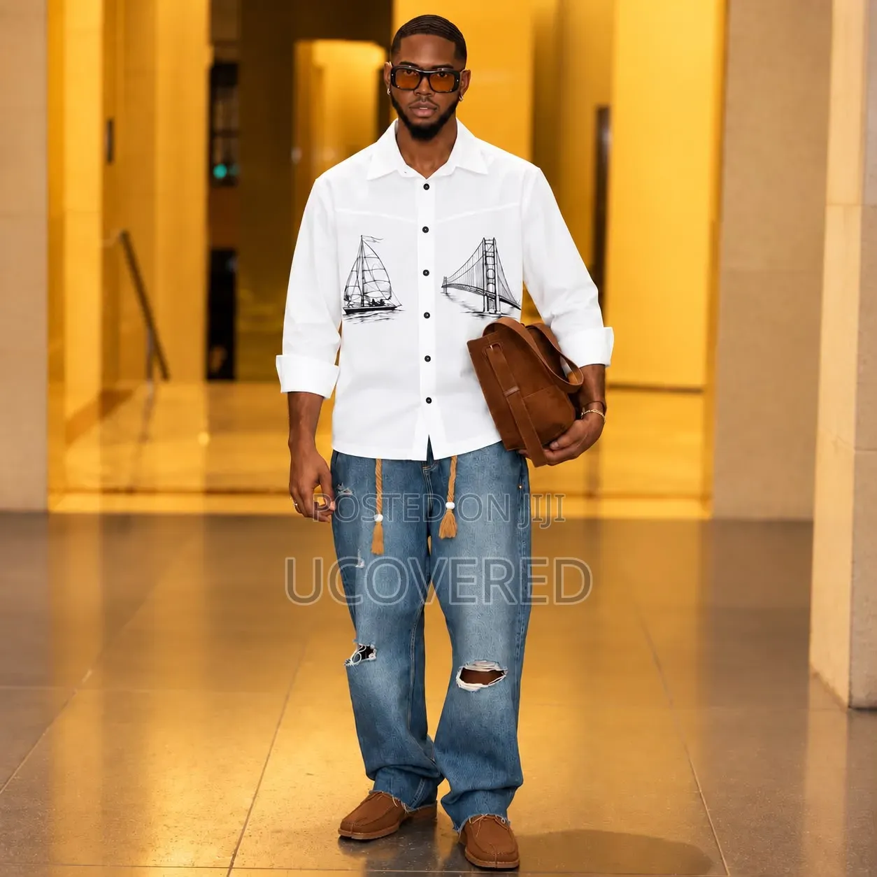Designer Long-Sleeve Button-Down Shirt