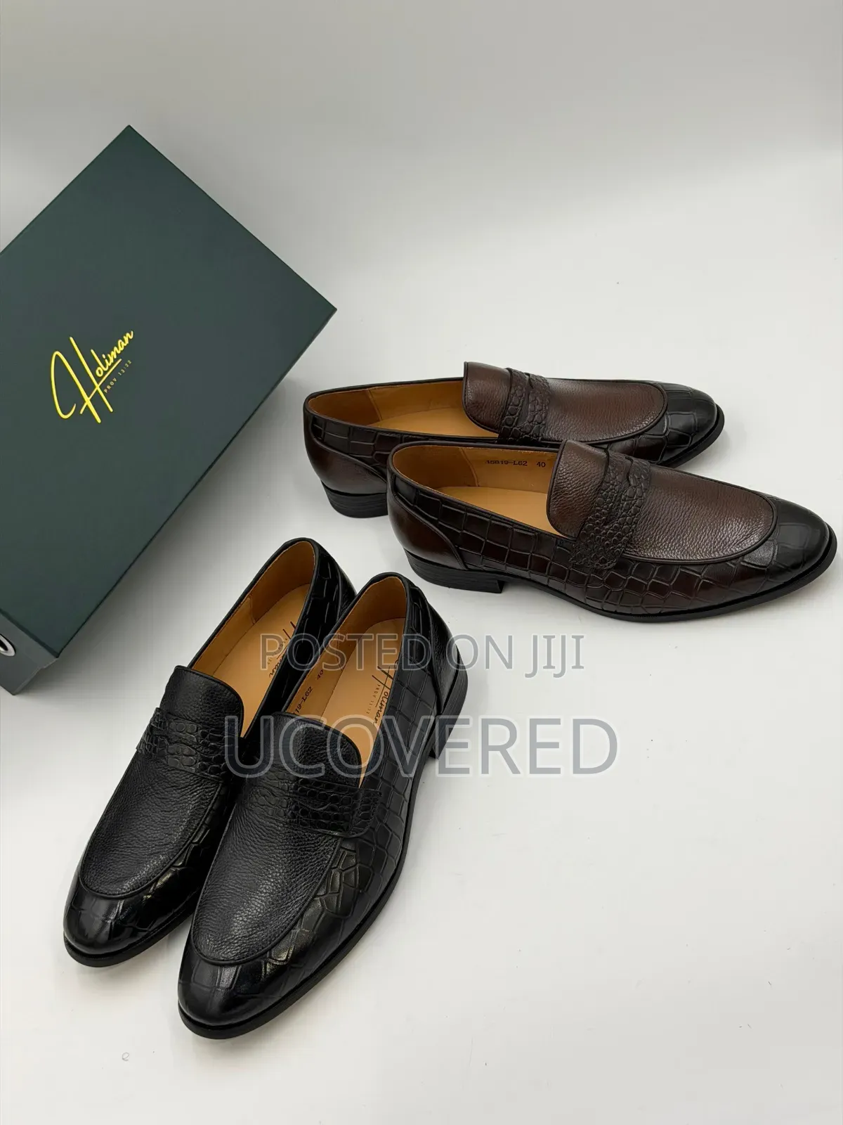 Holiman Loafer Crocodile-Embossed Leather