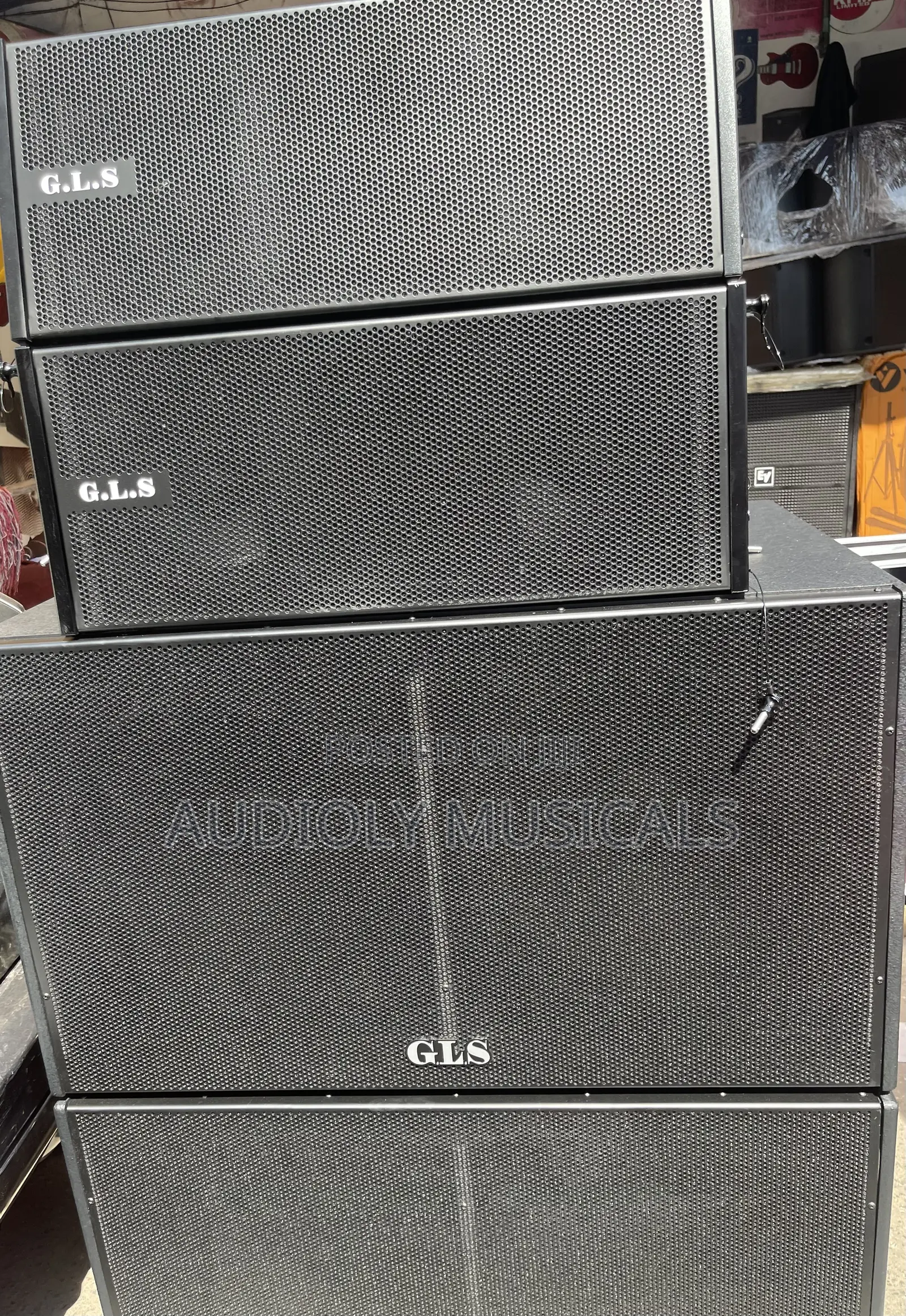 GLS 1Pair 10(inches) Line Array With a Pair of GLS Double Bass And