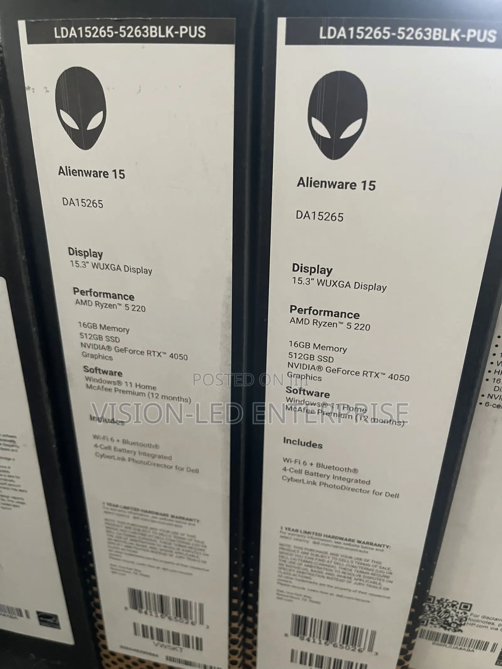New Laptop Alienware 15 16GB AMD Ryzen 5 SSD 512GB