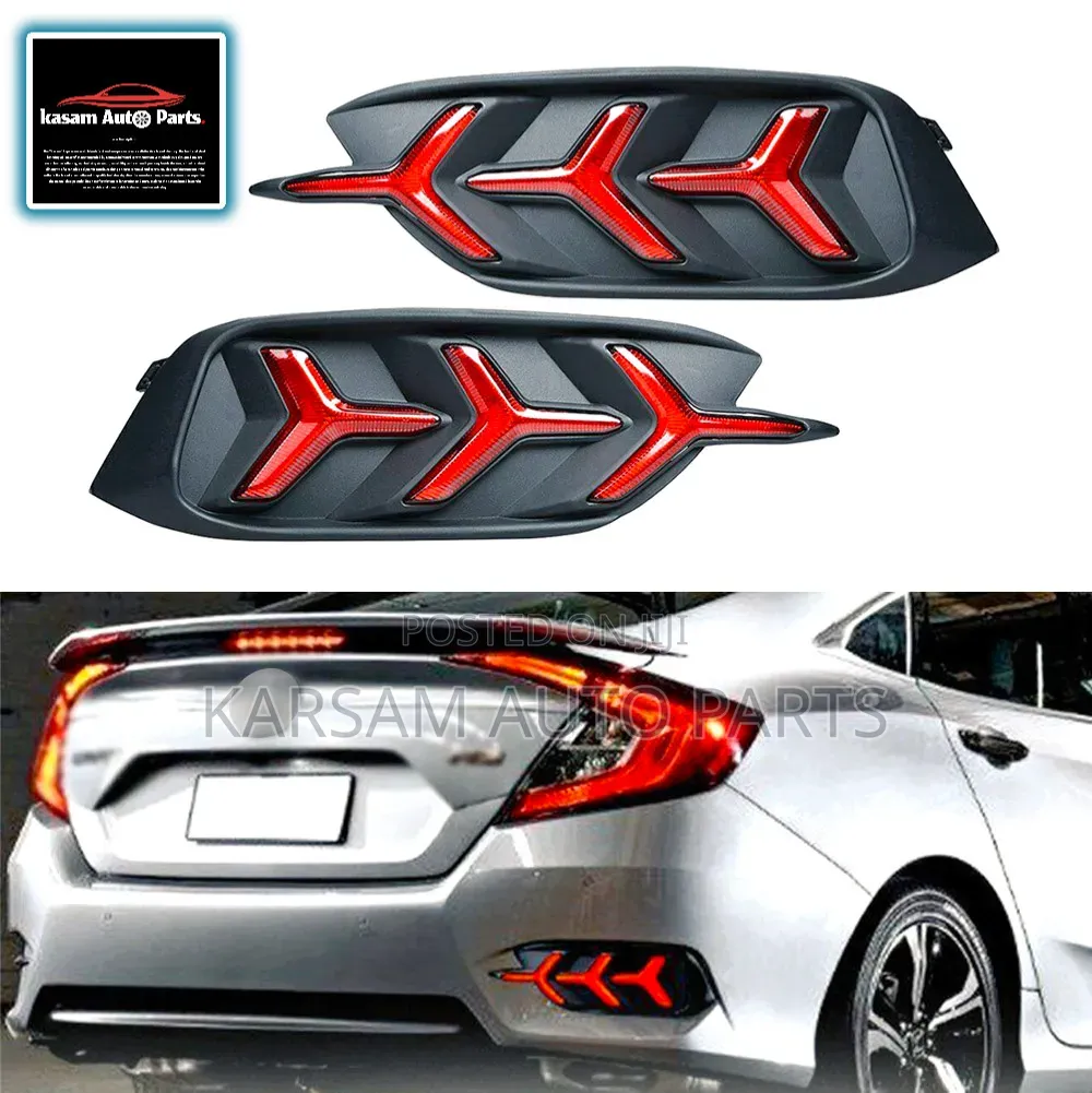 Honda Civic Back Bumper Reflector Led Type 2016-2020