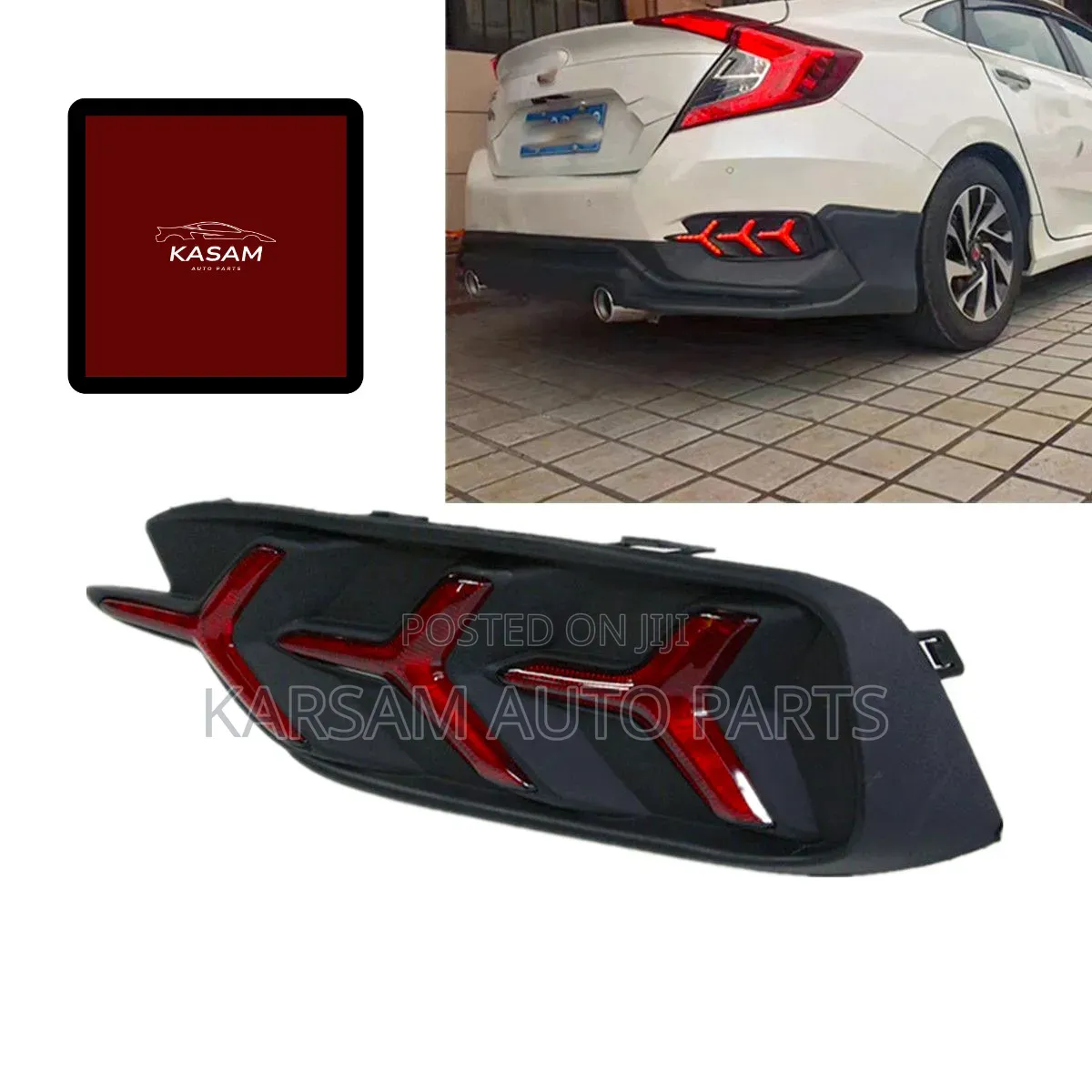 Honda Civic Back Bumper Reflector Led Type 2016-2020