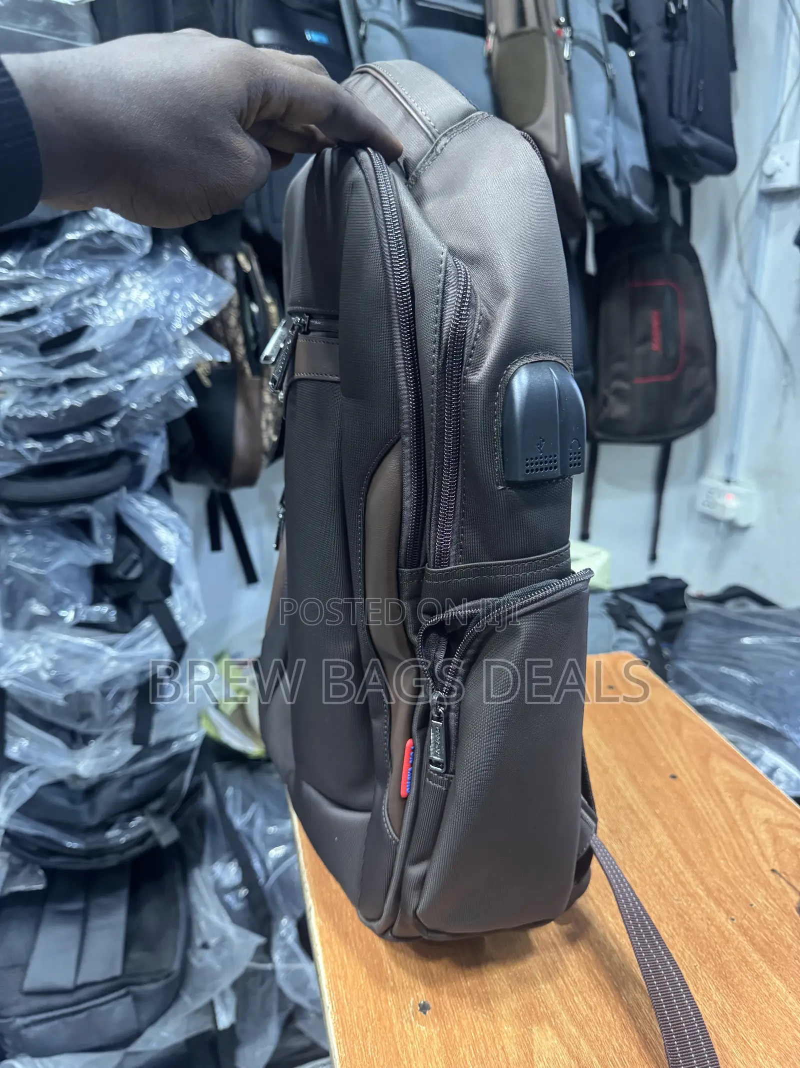 Premium Quality Omaya Thick Fabric Backpack With USB Port.