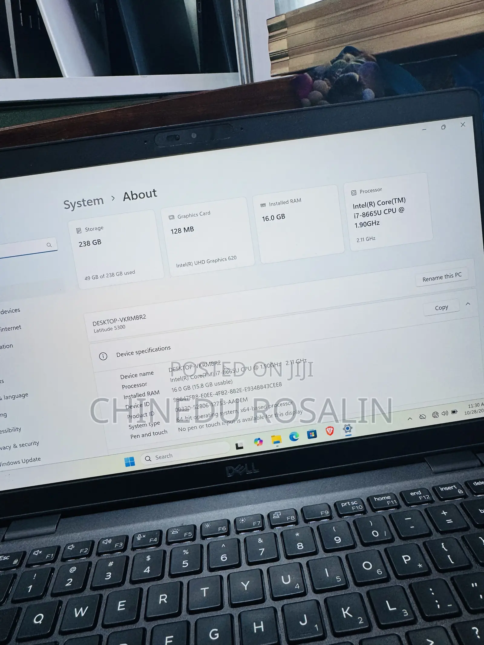 Laptop Dell Latitude 5300 16GB Intel Core i7 SSD 256GB