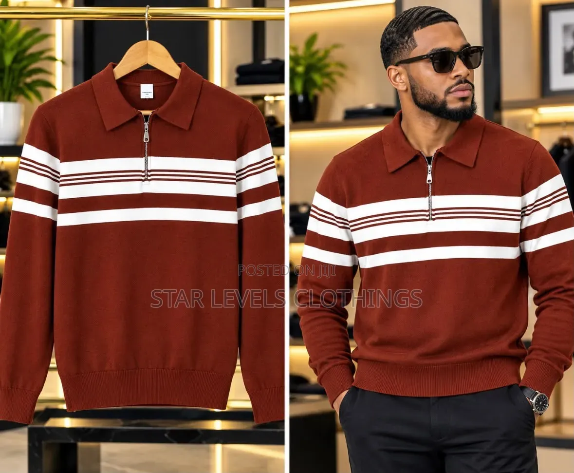 Quarter Zip Knitted Sweater Available in All Colors and Sizes