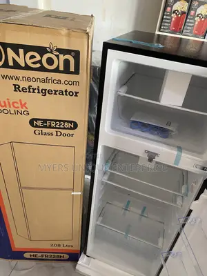Black Glass Door 208L Fridge