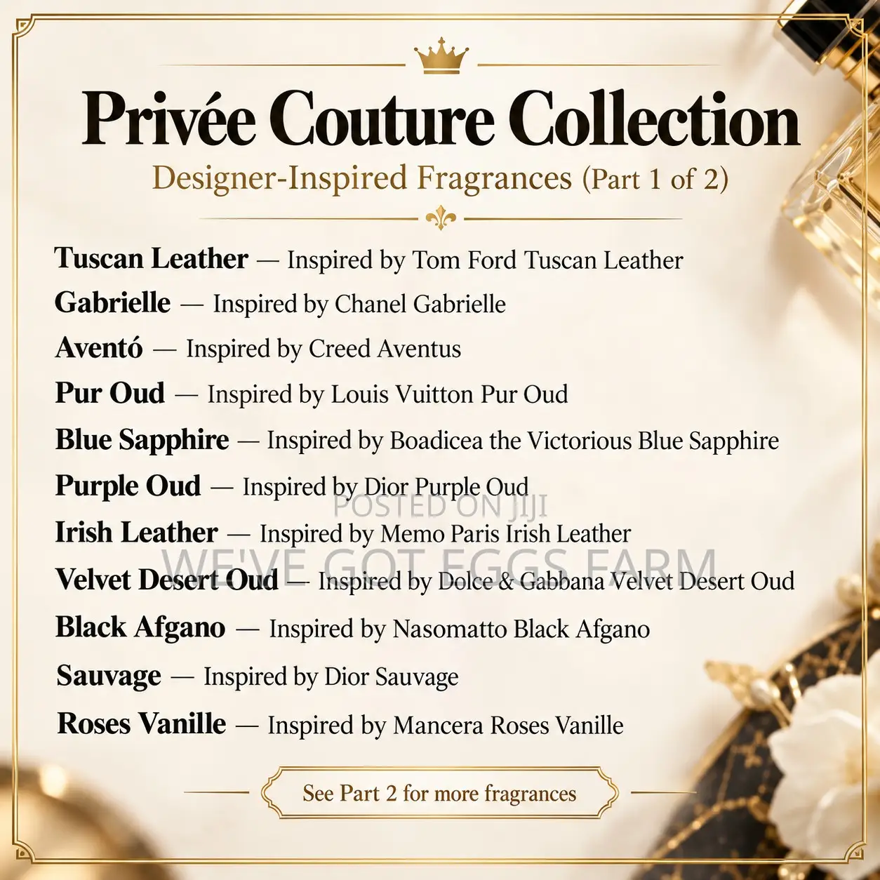 Privée Couture Collection –Designer Inspired Perfumes
