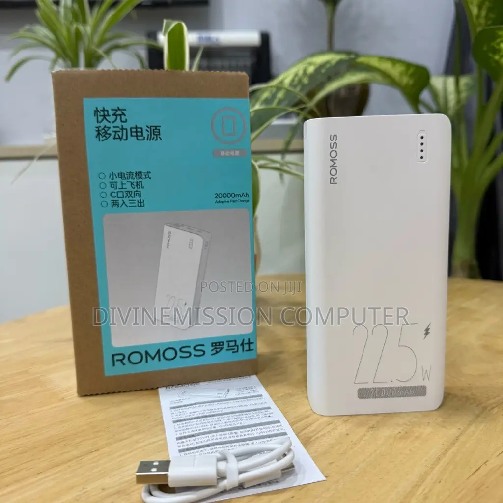 ROMOSS Power Bank 20,000mAh, Fast Charging Power Bank, Sense 6FS,