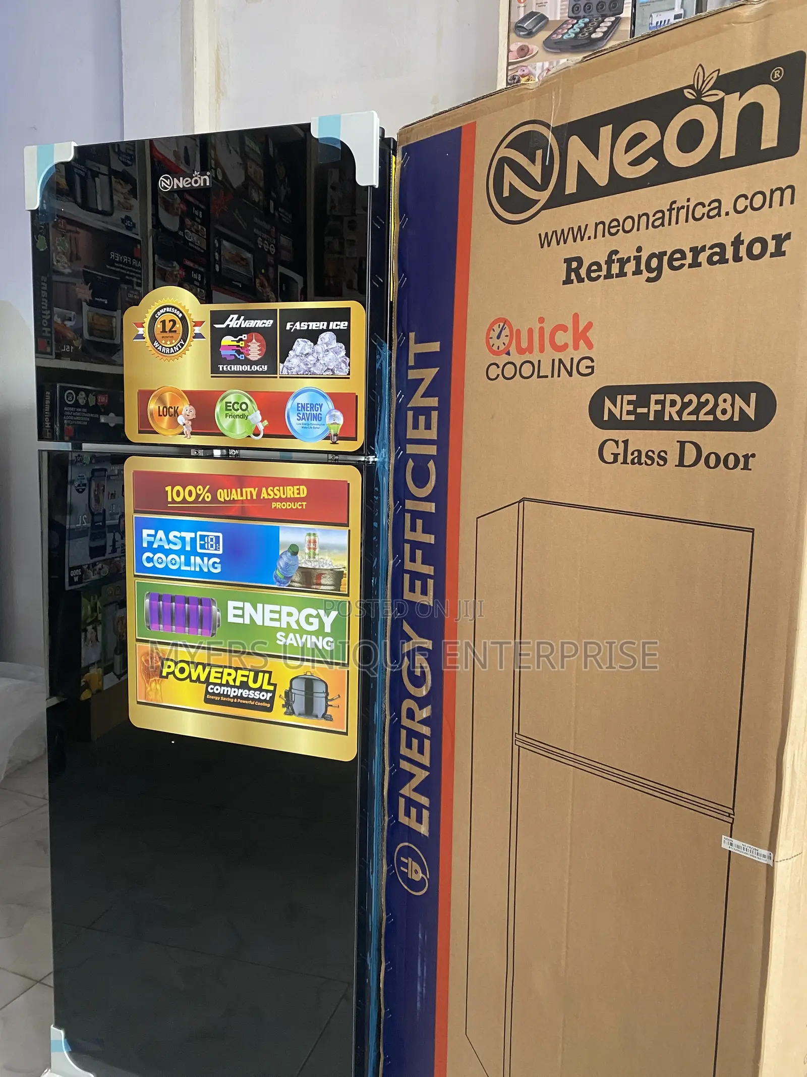 Powerful Compressor 208L Double Door Fridge