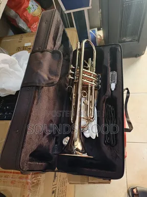 Silver Yamaha Trumpet.