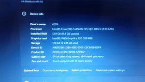 Laptop HP EliteBook 840 G6 8GB Intel Core i5 SSD 256GB