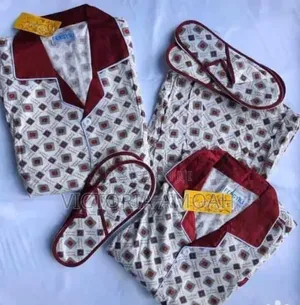Unisex Two Pyamas With Slippers.