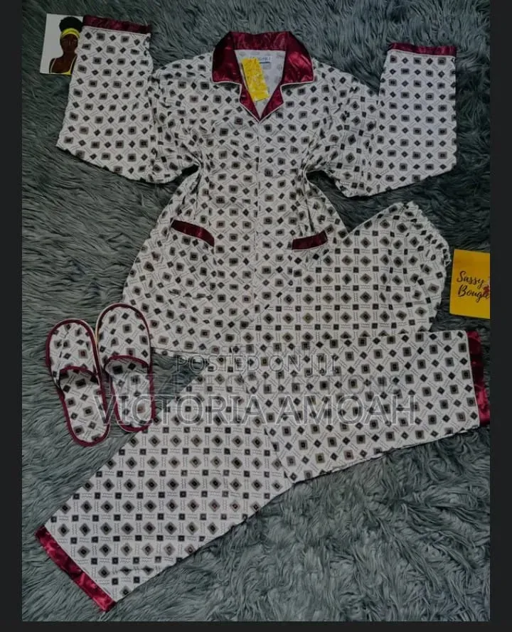 Unisex Two Pyamas With Slippers.