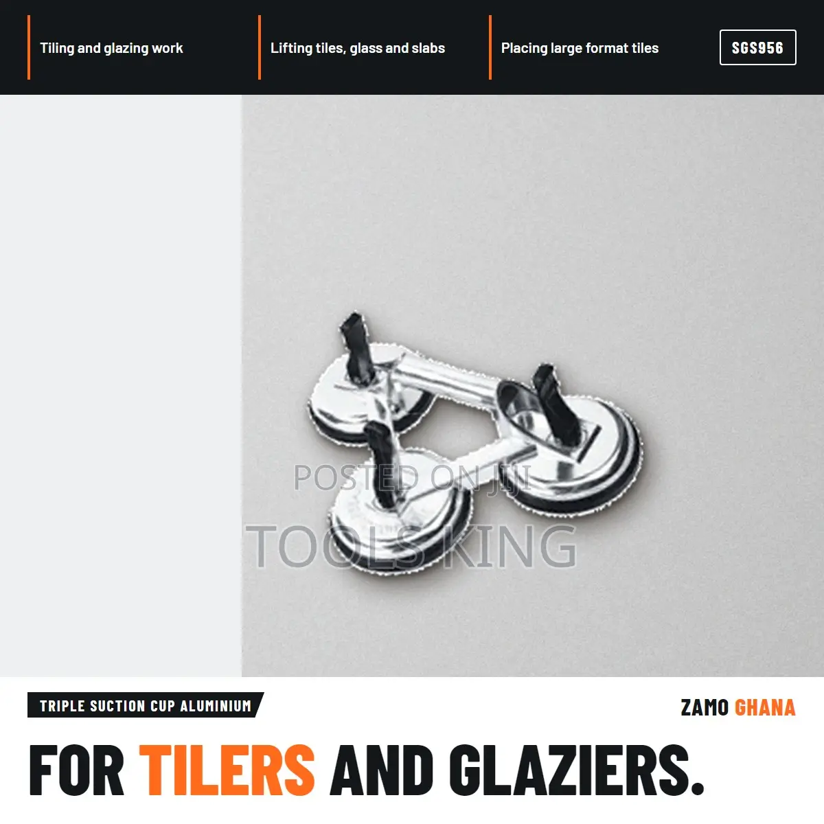 Triple Suction Cup Aluminium - SGS956