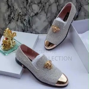 Versace — Inspired Men’s Crystal — Embellished Loafers