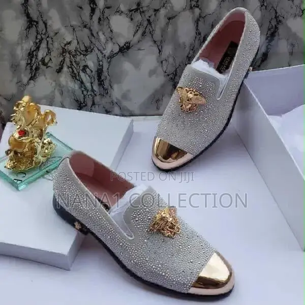 Versace — Inspired Men’s Crystal — Embellished Loafers