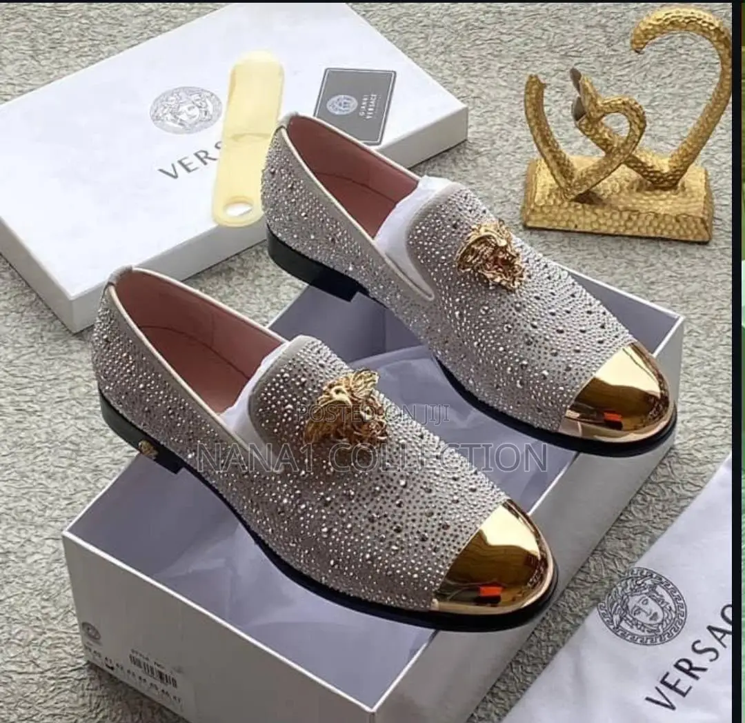 Versace — Inspired Men’s Crystal — Embellished Loafers