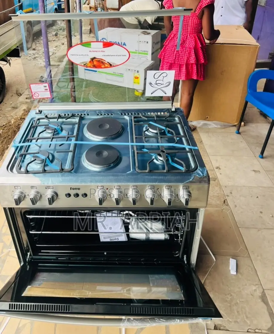 Quality Cooking Ferre 4 Gas + 2 Electric Cooker(Gray)
