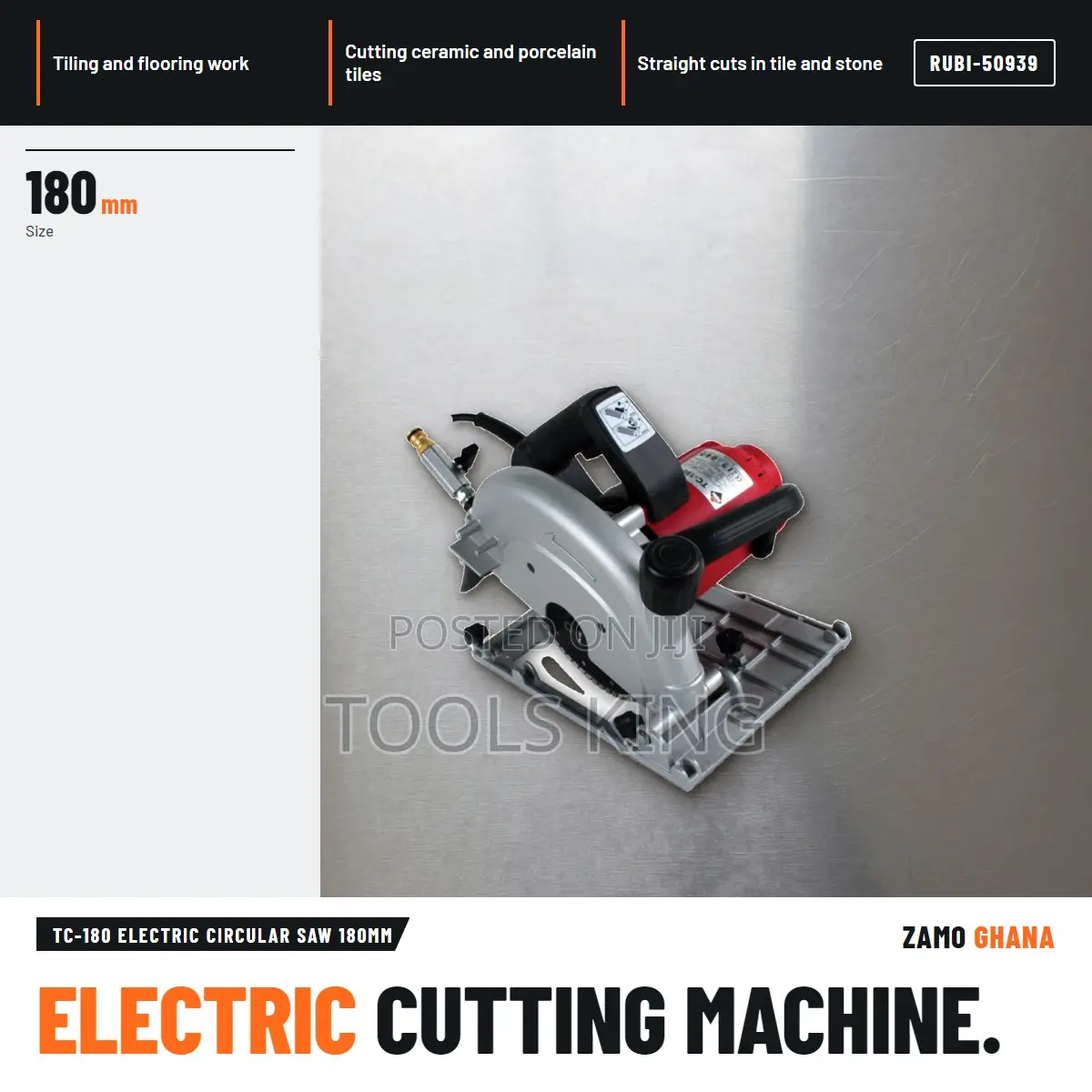 Tc-180 Electric Circular Saw 180Mm - RUBI-50939