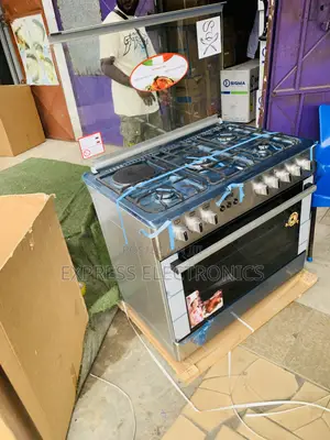 Limited Stock Ferre Sliver 90Cm Gas Electric 4-1 Stove Rotisserie