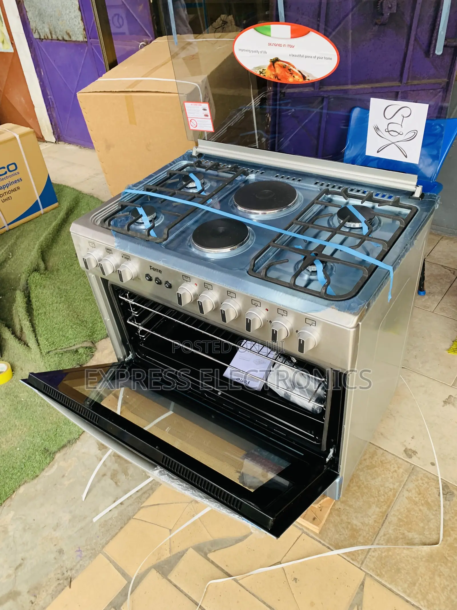 Highly Recommended Gas Electric Cooker Oven Grill 4-2 90cm